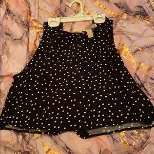 Dark blue, white polkadot crop top forever 21